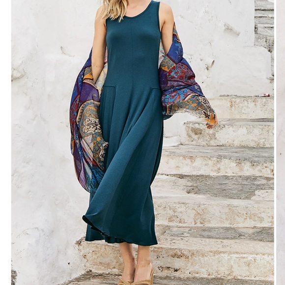 Peruvian Connection Marseilles dress French blue size small - Picture 1 of 5